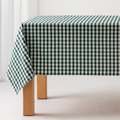 GAMUSI - Mantel antimanchas rectangular vichy algodón - Verde - 140x300 cm - Tablecloth GAMUSI - Mantel antimanchas rectangular vichy algodón - Verde - 140x300 cm - Tablecloth
