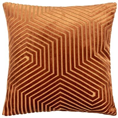 Paoletti - Evoke Cushin de Terciopelo Geométrico - Naranja - Una Talla Paoletti - Evoke Cushin de Terciopelo Geométrico - Naranja - Una Talla