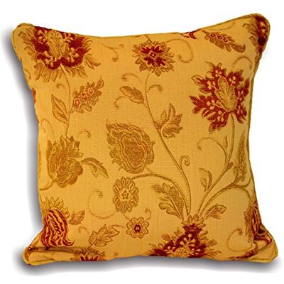 Paoletti Riva Cojín Decorativo Floral, Jacquard, Diseño Hilo Bordes, Reversible, 100% Poliéster, 45 x 45cm Paoletti Riva Cojín Decorativo Floral, Jacquard, Diseño Hilo Bordes, Reversible, 100% Poliéster, 45 x 45cm