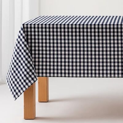 GAMUSI - Mantel antimanchas vichy cuadro azul 140x300 GAMUSI - Mantel antimanchas vichy cuadro azul 140x300