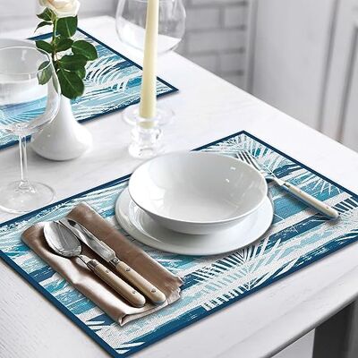 CREARREDA Juego de 4 manteles Individuales para Desayuno, de PVC, 48 x 33 cm, Antideslizantes, Lavables, Resistentes a la Suciedad, Resistentes al Calor, Fabricado en Italia CREARREDA Juego de 4 manteles Individuales para Desayuno, de PVC, 48 x 33 cm, Antideslizantes, Lavables, Resistentes a la Suciedad, Resistentes al Calor, Fabricado en Italia