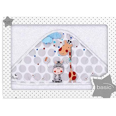 Interbaby Capa de Baño Bebé con Capucha, Jungla Classic, Blanco Toalla con Capucha 100x100 cm de Algodón Rizo, Suave y Absorbente Unisex Regalo Ideal para Recién Nacido Interbaby Capa de Baño Bebé con Capucha, Jungla Classic, Blanco Toalla con Capucha 100x100 cm de Algodón Rizo, Suave y Absorbente Unisex Regalo Ideal para Recién Nacido