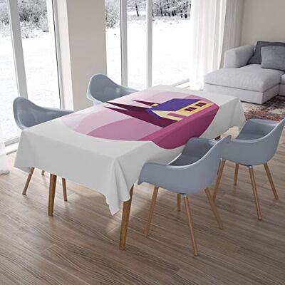 Bonamaison Mantel de Mesa antimoho, Secado rápido, Resistente a Las Manchas, Lavable a máquina, 100% poliéster, 145 x 220 cm, diseñado y Fabricado en Turquía Bonamaison Mantel de Mesa antimoho, Secado rápido, Resistente a Las Manchas, Lavable a máquina, 100% poliéster, 145 x 220 cm, diseñado y Fabricado en Turquía