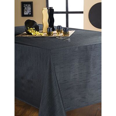 CALITEX Mantel, Efecto Seda, 150 x 300 cm, Color Negro CALITEX Mantel, Efecto Seda, 150 x 300 cm, Color Negro