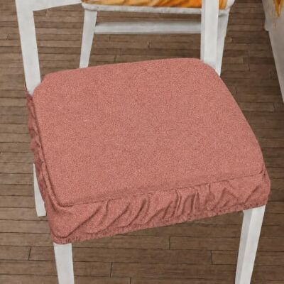 PETTI ARTIGIANI ITALIANI Cojines para Silla con Goma Elástica, Cojín de Silla Liso 40x40 cm, Pack de 6, Lavables, 100% Poliéster, Coral PETTI ARTIGIANI ITALIANI Cojines para Silla con Goma Elástica, Cojín de Silla Liso 40x40 cm, Pack de 6, Lavables, 100% Poliéster, Coral