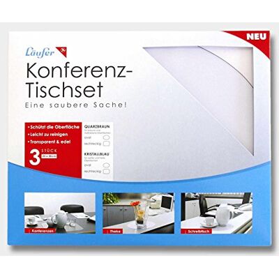 Läufer Camino 32645 Conferencia Juego de mesa rectangular, color transparent quarzbraun 25x30 cm, oval Läufer Camino 32645 Conferencia Juego de mesa rectangular, color transparent quarzbraun 25x30 cm, oval