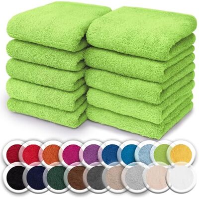 NatureMark Juego de 10 toallitas de Rizo para Cara y Manos – 100% algodón, Suaves y absorbentes – 30×30 cm, Manzana Verde NatureMark Juego de 10 toallitas de Rizo para Cara y Manos – 100% algodón, Suaves y absorbentes – 30×30 cm, Manzana Verde