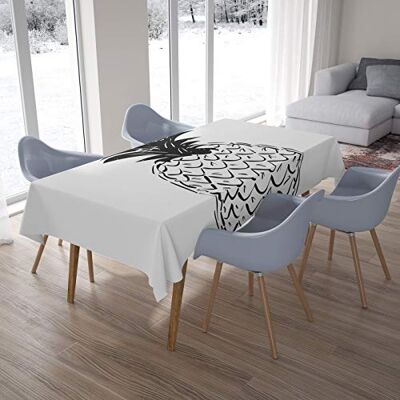 Bonamaison Mantel de Mesa antimoho, Secado rápido, Resistente a Las Manchas, Lavable a máquina, 100% poliéster, 145 x 220 cm, diseñado y Fabricado en Turquía Bonamaison Mantel de Mesa antimoho, Secado rápido, Resistente a Las Manchas, Lavable a máquina, 100% poliéster, 145 x 220 cm, diseñado y Fabricado en Turquía