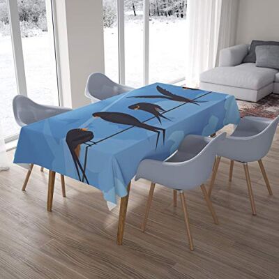 Bonamaison Mantel de Mesa antimoho, Secado rápido, Resistente a Las Manchas, Lavable a máquina, 100% poliéster, 145 x 220 cm, diseñado y Fabricado en Turquía Bonamaison Mantel de Mesa antimoho, Secado rápido, Resistente a Las Manchas, Lavable a máquina, 100% poliéster, 145 x 220 cm, diseñado y Fabricado en Turquía