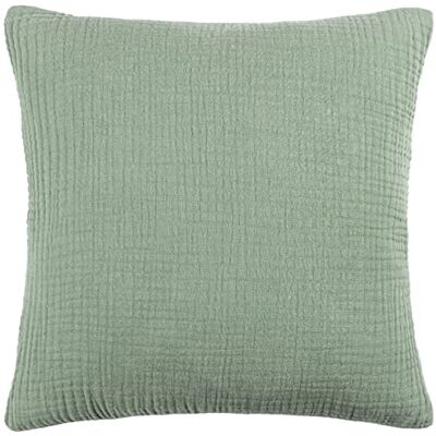 Funda de cojín de muselina de algodón arrugado Yard Lark - Verde - Talla única Funda de cojín de muselina de algodón arrugado Yard Lark - Verde - Talla única