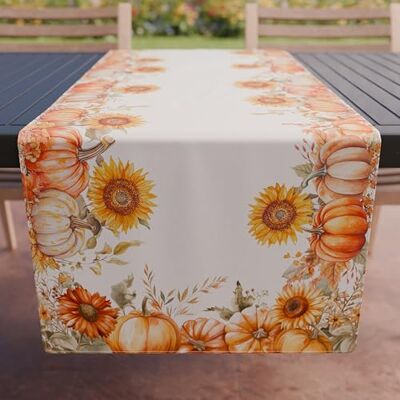 PETTI ARTIGIANI ITALIANI Accesorios Textiles de Cocina, Camino de Mesa Elegante 40 x 140 cm de Microfibra, Mantel de Mesa con impresión Digital, Calabaza Pumpkin, Halloween, 100% Made in Italy PETTI ARTIGIANI ITALIANI Accesorios Textiles de Cocina, Camino de Mesa Elegante 40 x 140 cm de Microfibra, Mantel de Mesa con impresión Digital, Calabaza Pumpkin, Halloween, 100% Made in Italy