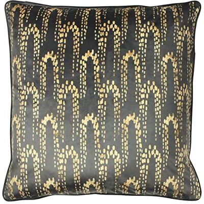 furn. Wisteria Feather Filled Cushion, Polyester, Charcoal furn. Wisteria Feather Filled Cushion, Polyester, Charcoal