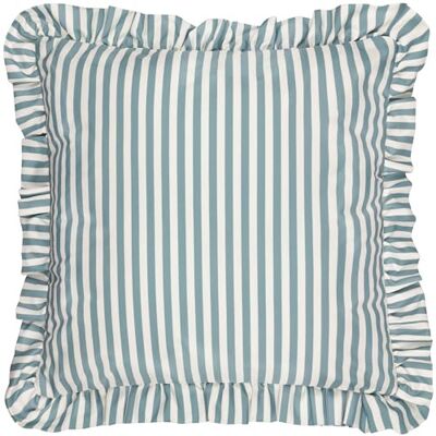 furn. Wylder Millie Ruffle Funda De Cojín – Resistente Al Agua Borde Fruncido Diseño De Rayas Heritage Exterior Decorativa Cubrir (Azul Pato – 50x50cm) furn. Wylder Millie Ruffle Funda De Cojín – Resistente Al Agua Borde Fruncido Diseño De Rayas Heritage Exterior Decorativa Cubrir (Azul Pato – 50x50cm)
