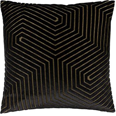 Almohadón de terciopelo con corte geométrico Evoke - Negro - Talla única Almohadón de terciopelo con corte geométrico Evoke - Negro - Talla única