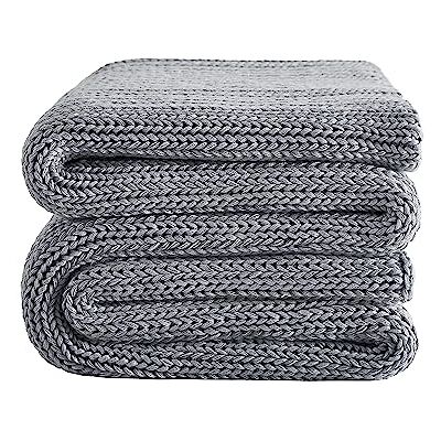 L'AGRATY Manta Pesada de Punto – 60 x 80 Pulgadas, 15 Libras, Manta Pesada de Punto Grueso para Adultos, Manta Trenzada de Ganchillo Grueso, Manta Decorativa de Punto Trenzado, sin Cuentas, Peso L'AGRATY Manta Pesada de Punto – 60 x 80 Pulgadas, 15 Libras, Manta Pesada de Punto Grueso para Adultos, Manta Trenzada de Ganchillo Grueso, Manta Decorativa de Punto Trenzado, sin Cuentas, Peso