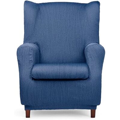Eysa Luz Funda de sillón orejero elástica 70-90cm de Respaldo, Azul Eysa Luz Funda de sillón orejero elástica 70-90cm de Respaldo, Azul