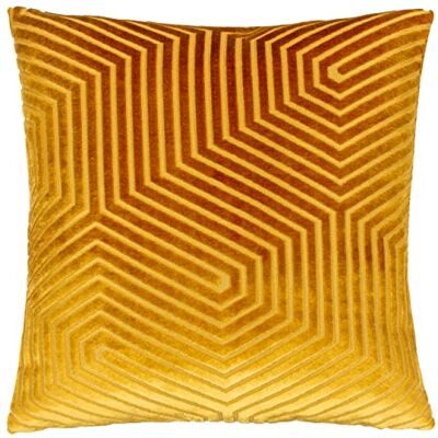 Funda de cojín de terciopelo con corte geométrico Evoke - Dorado - Talla única Funda de cojín de terciopelo con corte geométrico Evoke - Dorado - Talla única