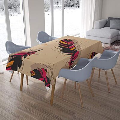 Bonamaison Mantel de Mesa antimoho, Secado rápido, Resistente a Las Manchas, Lavable a máquina, 100% poliéster, 145 x 220 cm, diseñado y Fabricado en Turquía Bonamaison Mantel de Mesa antimoho, Secado rápido, Resistente a Las Manchas, Lavable a máquina, 100% poliéster, 145 x 220 cm, diseñado y Fabricado en Turquía