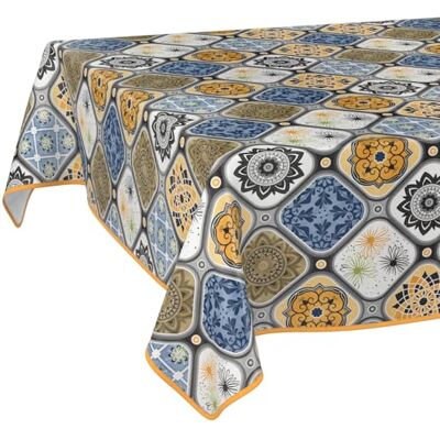 ANRO Mantel de Hule Lavable, fácil de Limpiar, Impermeable, Efecto Loto, para jardín, 240 x 140 cm, con Dobladillo (Ribeteado) ANRO Mantel de Hule Lavable, fácil de Limpiar, Impermeable, Efecto Loto, para jardín, 240 x 140 cm, con Dobladillo (Ribeteado)