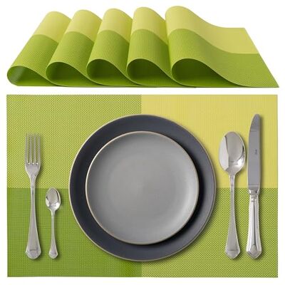 IPEA Manteles Individuales Americanos Elegantes 45 x 30 cm para Cena, Almuerzo, Desayuno – 6 Unidades – Mantel Individual Lavable, Resistente al Calor, Antideslizante, Antimanchas para Mesa de Cocina IPEA Manteles Individuales Americanos Elegantes 45 x 30 cm para Cena, Almuerzo, Desayuno – 6 Unidades – Mantel Individual Lavable, Resistente al Calor, Antideslizante, Antimanchas para Mesa de Cocina