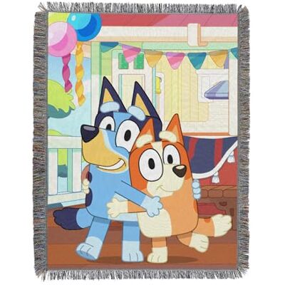 Northwest Bluey Manta Tejida con Tapiz, 48 x 60 Pulgadas, celebración de Hermanas Northwest Bluey Manta Tejida con Tapiz, 48 x 60 Pulgadas, celebración de Hermanas
