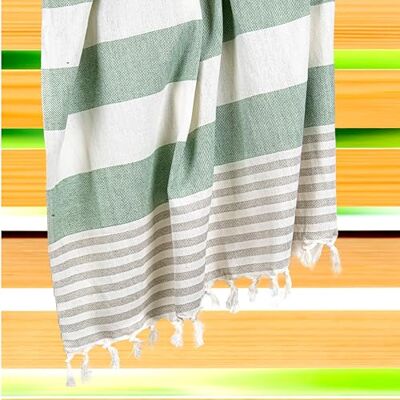 Ruggeri Fouta Playa Algodón Maxi Toalla de Playa, 170x170 cm, Verde Ruggeri Fouta Playa Algodón Maxi Toalla de Playa, 170x170 cm, Verde
