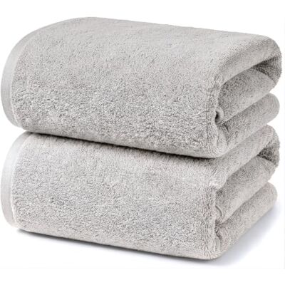 Ruggeri 2 Toallas 70x140cm 100% Algodón, Gris Juego de 2 Toallas de Ducha 70x140 cm, 500 g/m², 100% Puro Algodón Extra Suave, Lavable a Máquina Ruggeri 2 Toallas 70x140cm 100% Algodón, Gris Juego de 2 Toallas de Ducha 70x140 cm, 500 g/m², 100% Puro Algodón Extra Suave, Lavable a Máquina