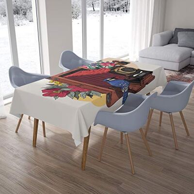 Bonamaison Kitchen Decoration, Tablecloth, 145 cm x 220 cm – Diseñado y Fabricado en Turkey Bonamaison Kitchen Decoration, Tablecloth, 145 cm x 220 cm – Diseñado y Fabricado en Turkey