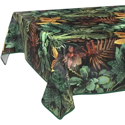 ANRO Mantel de Hule Lavable, fácil de Limpiar, Impermeable, Efecto Loto, para jardín, 240 x 140 cm, con Dobladillo (Ribeteado) ANRO Mantel de Hule Lavable, fácil de Limpiar, Impermeable, Efecto Loto, para jardín, 240 x 140 cm, con Dobladillo (Ribeteado)