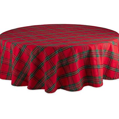 DII Farmhouse Mantel de Mesa de Comedor de Navidad y decoración de Cocina, Mantel de Vacaciones, Redondo de 70 Pulgadas, Rojo y Verde DII Farmhouse Mantel de Mesa de Comedor de Navidad y decoración de Cocina, Mantel de Vacaciones, Redondo de 70 Pulgadas, Rojo y Verde