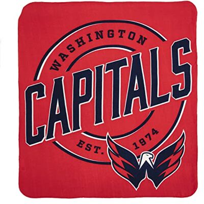 Northwest NHL Washington Capitals Unisex-Adult Fleece Throw Blanket, 50" x 60", Campaign Northwest NHL Washington Capitals Unisex-Adult Fleece Throw Blanket, 50" x 60", Campaign