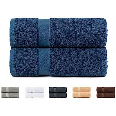 Juego de 2 toallas de baño de algodón - Suaves y Absorbentes Juego de 2 toallas de baño de algodón - Suaves y Absorbentes