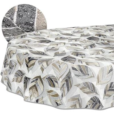 ANRO Mantel Lavable con Hojas ovaladas, 200 x 140 cm, Impermeable, para Interior y Exterior, Efecto Loto, con Dobladillo ANRO Mantel Lavable con Hojas ovaladas, 200 x 140 cm, Impermeable, para Interior y Exterior, Efecto Loto, con Dobladillo