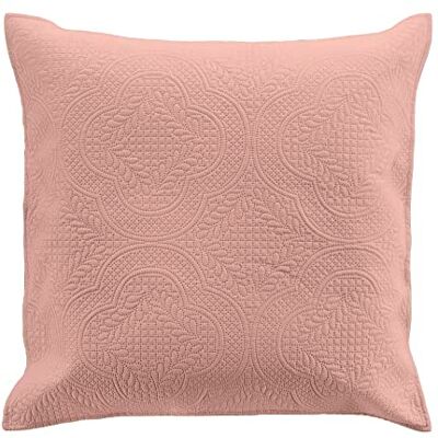 Douceur d'Intérieur Funda de cojín (60 X 60 Cm) Romane Rosa, Microfibra Sólida Douceur d'Intérieur Funda de cojín (60 X 60 Cm) Romane Rosa, Microfibra Sólida