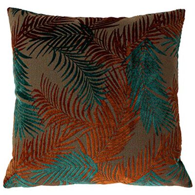 Paoletti Cojín Relleno de poliéster Palm Grove, Cerceta/óxido, 50 x 50cm Paoletti Cojín Relleno de poliéster Palm Grove, Cerceta/óxido, 50 x 50cm