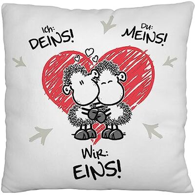 Sheepworld Cojín de Peluche (25 x 25 cm, 100% poliéster, para Regalo, San Valentín, artículo Decorativo) Sheepworld Cojín de Peluche (25 x 25 cm, 100% poliéster, para Regalo, San Valentín, artículo Decorativo)
