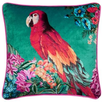 HOUSE LLEWELYN - BOWEN Laurence Llewelyn-Bowen Cojín de Loro Verde Azulado 43 x 43 cm Diseños Reversibles (Rayas) Relleno/Relleno Incluido Borde Ribeteado Polly Amorous Cojín Verde Azulado con pájaro Loro - HOUSE LLEWELYN - BOWEN Laurence Llewelyn-Bowen Cojín de Loro Verde Azulado 43 x 43 cm Diseños Reversibles (Rayas) Relleno/Relleno Incluido Borde Ribeteado Polly Amorous Cojín Verde Azulado con pájaro Loro -
