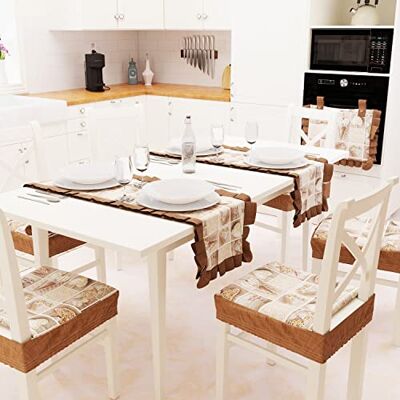 PETTI ARTIGIANI ITALIANI Camino de Mesa, Camino de Mesa de algodón, 1 Pieza Camino de Mesa de Cocina o salón 40 x 140 cm Lidia marrón 100% Made in Italy PETTI ARTIGIANI ITALIANI Camino de Mesa, Camino de Mesa de algodón, 1 Pieza Camino de Mesa de Cocina o salón 40 x 140 cm Lidia marrón 100% Made in Italy