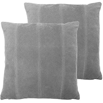 Paoletti Jagger Twin Pack Poliéster Relleno Cojines, Gris, 45 x 45cm, 2 Paoletti Jagger Twin Pack Poliéster Relleno Cojines, Gris, 45 x 45cm, 2