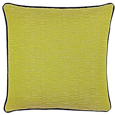 Paoletti Riva Putney Cojín Citrino Amarillo Reversible del Diseño Geométrico De Rayas Tejido Jacquard En Contraste Azul Marino Hilo Bordes 100% Poliéster 45 X 45Cm (18" X 18" Pulgadas) Paoletti Riva Putney Cojín Citrino Amarillo Reversible del Diseño Geométrico De Rayas Tejido Jacquard En Contraste Azul Marino Hilo Bordes 100% Poliéster 45 X 45Cm (18" X 18" Pulgadas)