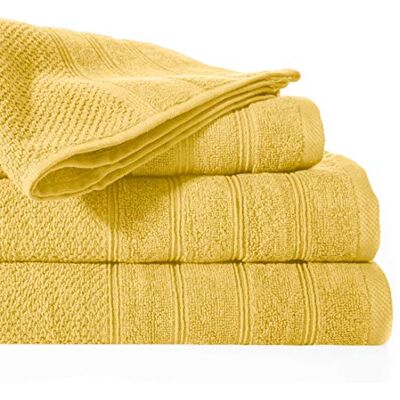 Eurofirany Toalla de baño de Rizo 100% algodón, Mostaza, 140 x 70 cm Eurofirany Toalla de baño de Rizo 100% algodón, Mostaza, 140 x 70 cm