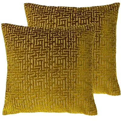 Paoletti Cojines llenos de Plumas de Phin Pack de Delphi, Oro, 45 x 45cm, 2 Paoletti Cojines llenos de Plumas de Phin Pack de Delphi, Oro, 45 x 45cm, 2
