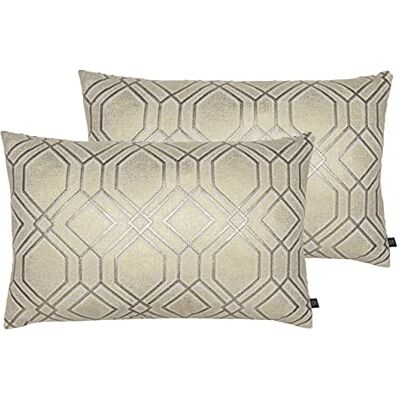 Prestigious Textiles Cojines llenos de poliéster de Othello Twin Pack, Moneda, 40 x 60cm, 2 Prestigious Textiles Cojines llenos de poliéster de Othello Twin Pack, Moneda, 40 x 60cm, 2