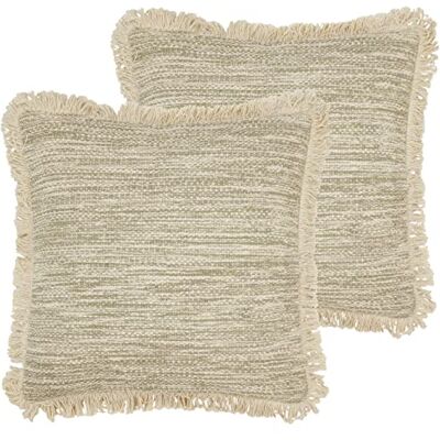 furn. Sienna Polyester Filled Cushions (Twin Pack), Natural, 45 x 45cm furn. Sienna Polyester Filled Cushions (Twin Pack), Natural, 45 x 45cm