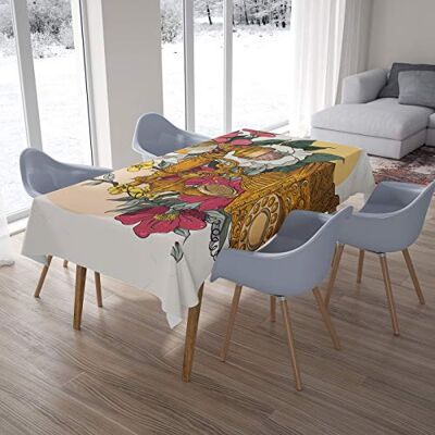 Bonamaison Kitchen Decoration, Tablecloth, 145 cm x 220 cm – Diseñado y Fabricado en Turkey Bonamaison Kitchen Decoration, Tablecloth, 145 cm x 220 cm – Diseñado y Fabricado en Turkey