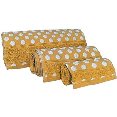 WELL HOME MOBILIARIO & DECORACIÓN JUEGO DE 3 TOALLAS DE BAÑO DE ALGODÓN DE RIZO 450 GR/M2, DE 50X30; 100X50; 150X100 CM, COLOR CAMEL DE la COLECCIÓN TOPACIO, WELL HOME MOBILIARIO & DECORACIÓN JUEGO DE 3 TOALLAS DE BAÑO DE ALGODÓN DE RIZO 450 GR/M2, DE 50X30; 100X50; 150X100 CM, COLOR CAMEL DE la COLECCIÓN TOPACIO,