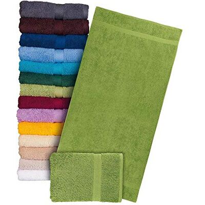 REIS _70x140 Sof'touch Toalla de rizo (70 x 140 cm, 1 Unidad), Color Verde REIS _70x140 Sof'touch Toalla de rizo (70 x 140 cm, 1 Unidad), Color Verde