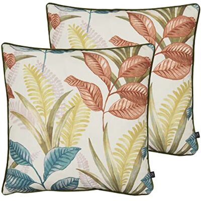 Prestigious Textiles Cojines Rellenos de Plumas Sumba (Paquete Doble), Coral, 50 x 50cm, 2 Prestigious Textiles Cojines Rellenos de Plumas Sumba (Paquete Doble), Coral, 50 x 50cm, 2
