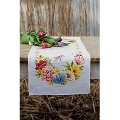 Vervaco Bordado Punto De Cruz Contado Camino De Mesa Kit Completo FLORES COLORIDAS Decoracion Para Manualidades Principiantes Completo DIY Adultos Set Creativo Regalo ca. 32 x 84 cm Vervaco Bordado Punto De Cruz Contado Camino De Mesa Kit Completo FLORES COLORIDAS Decoracion Para Manualidades Principiantes Completo DIY Adultos Set Creativo Regalo ca. 32 x 84 cm