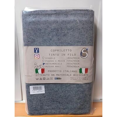 PENSIERI DELICATI Funda de Sofá 250 x 290 cm Made in Italy, Toalla 100% Algodón Puro Reciclado Teñido de Hilo, Color Unico Azul, Ideal como Tela Decoración, Cubre Sofá, Manta Pícnic PENSIERI DELICATI Funda de Sofá 250 x 290 cm Made in Italy, Toalla 100% Algodón Puro Reciclado Teñido de Hilo, Color Unico Azul, Ideal como Tela Decoración, Cubre Sofá, Manta Pícnic